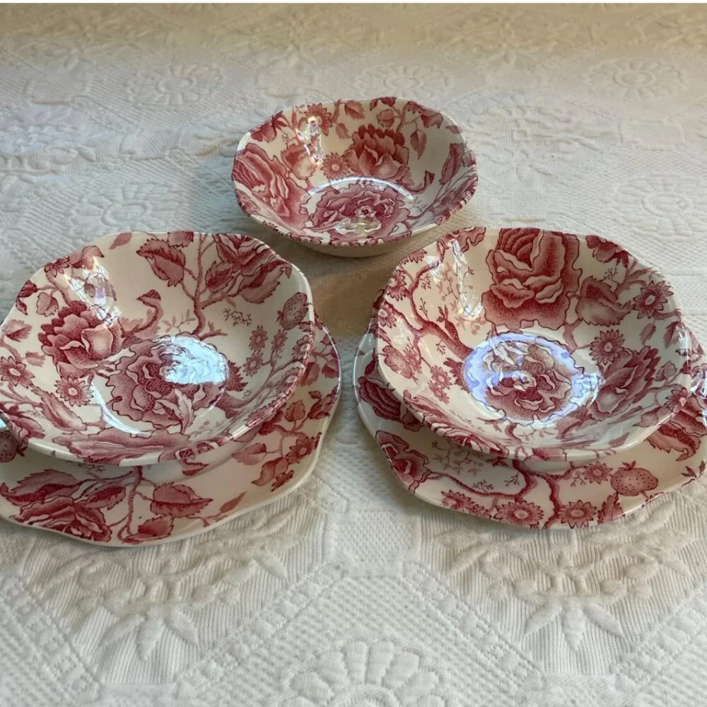Chippendale Johnson Brothers . lot of 5 . square plate . square cereal bowl - Picture 3 of 3